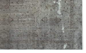 Gray Over Dyed Vintage Rug 5'8'' x 9'5'' ft 172 x 286 cm