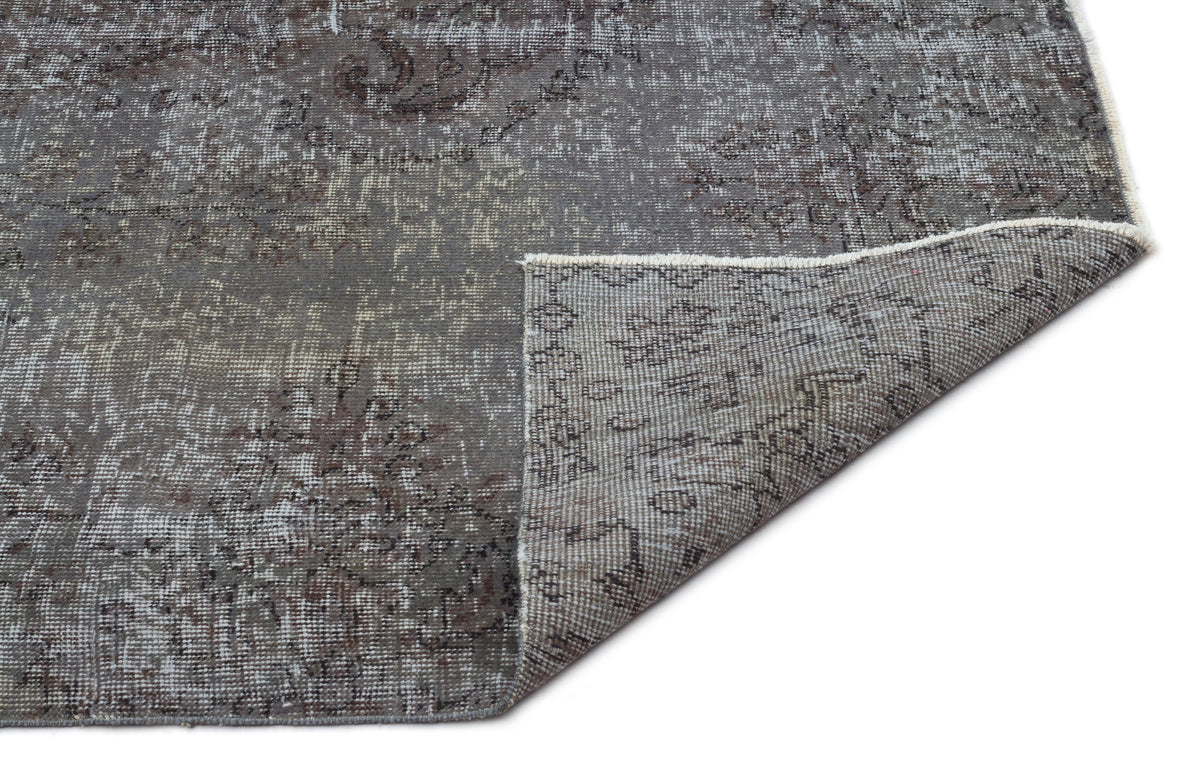 Gray Over Dyed Vintage Rug 5&#39;3&#39;&#39; x 8&#39;10&#39;&#39; ft 160 x 268 cm