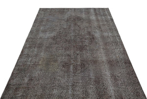 Gray Over Dyed Vintage Rug 5'3'' x 8'10'' ft 160 x 268 cm