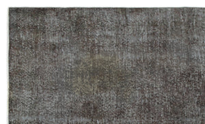 Gray Over Dyed Vintage Rug 5'3'' x 8'10'' ft 160 x 268 cm