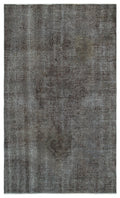 Gray Over Dyed Vintage Rug 5'3'' x 8'10'' ft 160 x 268 cm