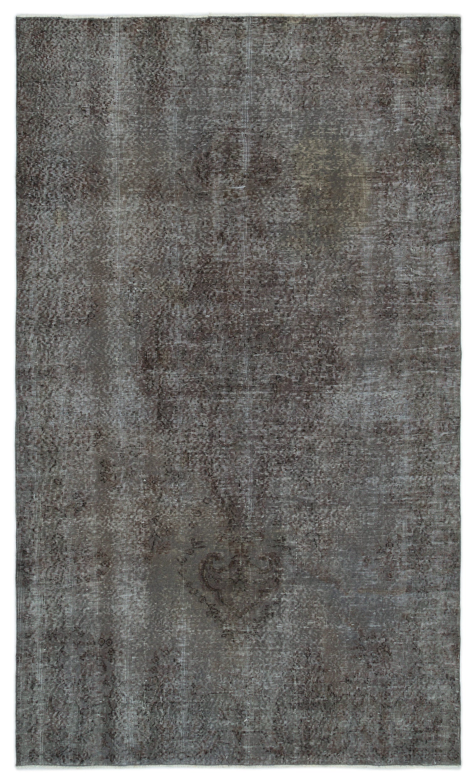 Gray Over Dyed Vintage Rug 5'3'' x 8'10'' ft 160 x 268 cm