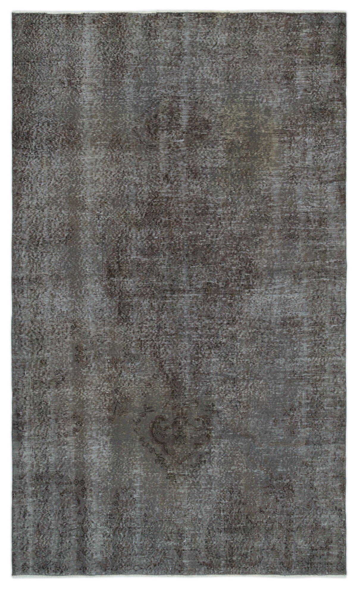 Gray Over Dyed Vintage Rug 5&#39;3&#39;&#39; x 8&#39;10&#39;&#39; ft 160 x 268 cm