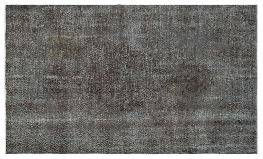 Gray Over Dyed Vintage Rug 5'3'' x 8'10'' ft 160 x 268 cm