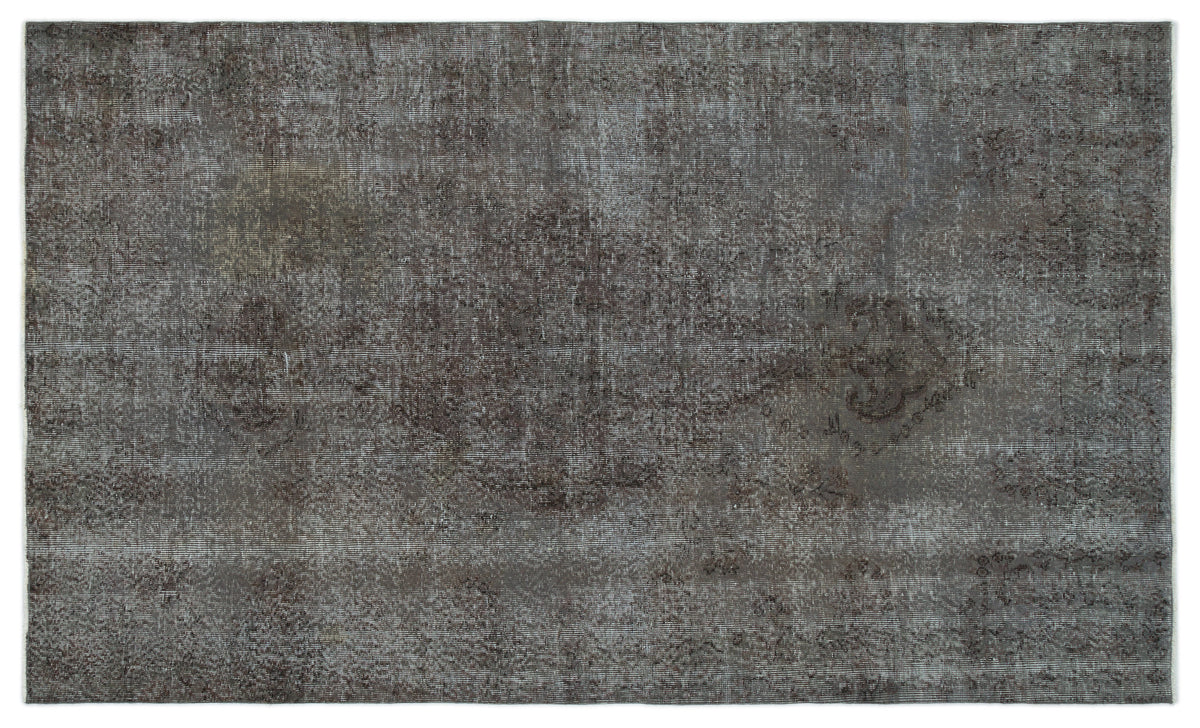 Gray Over Dyed Vintage Rug 5&#39;3&#39;&#39; x 8&#39;10&#39;&#39; ft 160 x 268 cm
