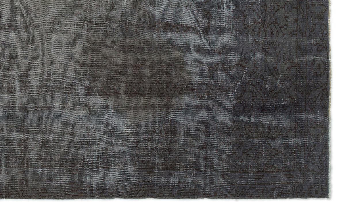Gray Over Dyed Vintage Rug 5&#39;7&#39;&#39; x 9&#39;1&#39;&#39; ft 170 x 278 cm