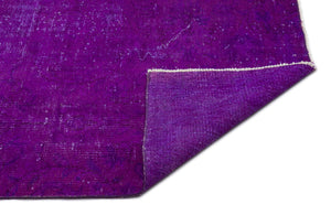 Purple Over Dyed Vintage Rug 6'1'' x 8'11'' ft 186 x 273 cm