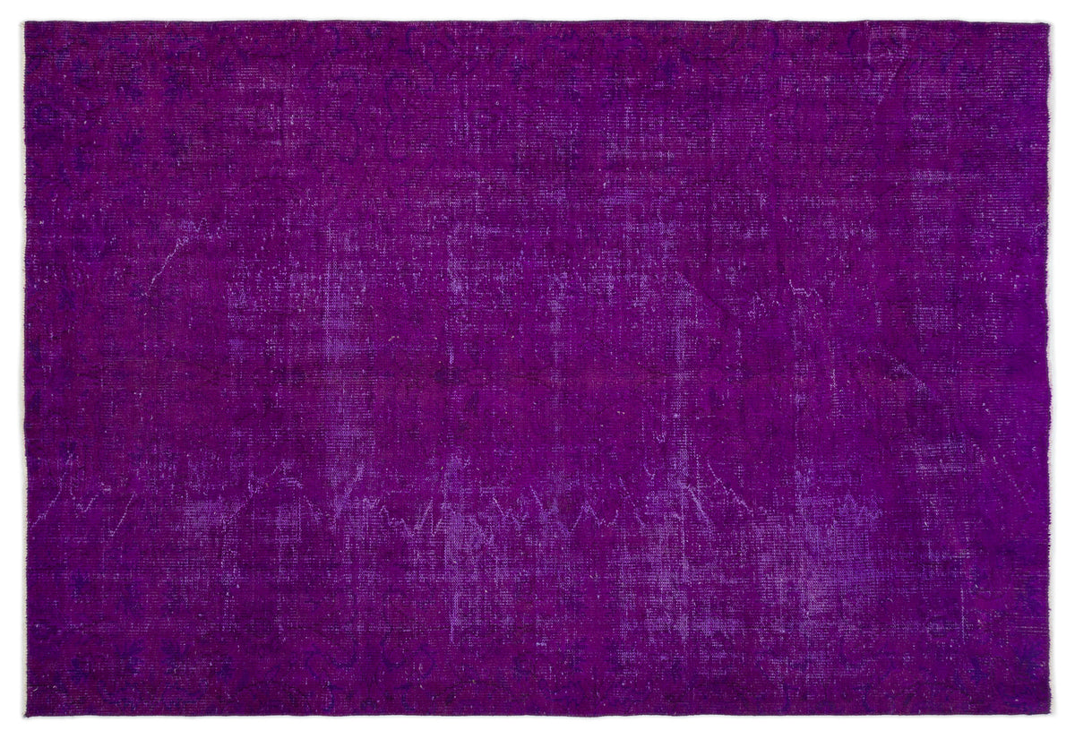Purple Over Dyed Vintage Rug 6&#39;1&#39;&#39; x 8&#39;11&#39;&#39; ft 186 x 273 cm