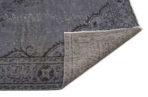 Gray Over Dyed Vintage Rug 5'10'' x 9'6'' ft 178 x 290 cm