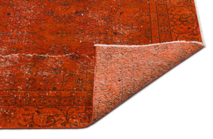 Orange Over Dyed Vintage Rug 5'12'' x 9'6'' ft 182 x 290 cm