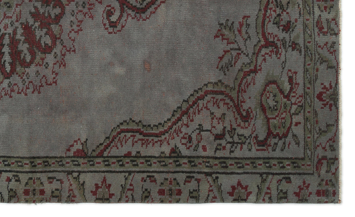 Gray Over Dyed Vintage Rug 5&#39;3&#39;&#39; x 8&#39;8&#39;&#39; ft 160 x 263 cm