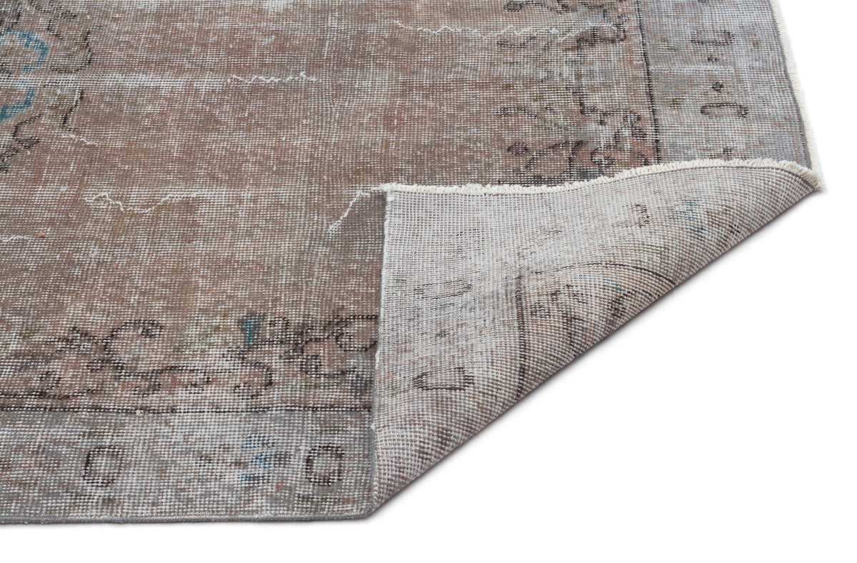 Naturel Over Dyed Vintage Rug 4&#39;8&#39;&#39; x 8&#39;6&#39;&#39; ft 141 x 260 cm