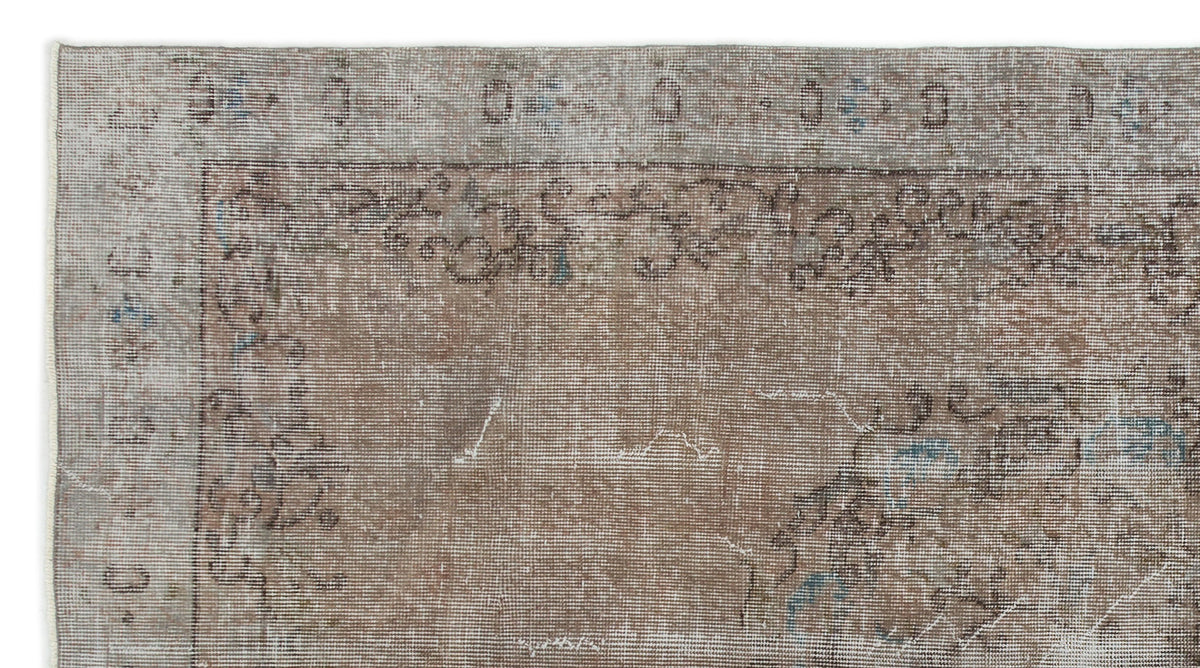 Naturel Over Dyed Vintage Rug 4&#39;8&#39;&#39; x 8&#39;6&#39;&#39; ft 141 x 260 cm