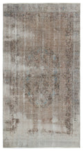 Naturel Over Dyed Vintage Rug 4'8'' x 8'6'' ft 141 x 260 cm