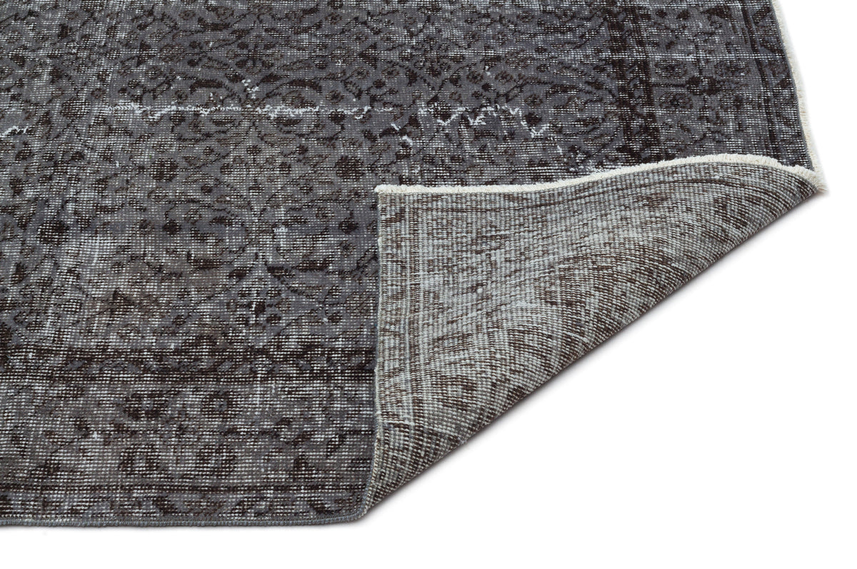 Gray Over Dyed Vintage Rug 6&#39;0&#39;&#39; x 9&#39;5&#39;&#39; ft 183 x 287 cm