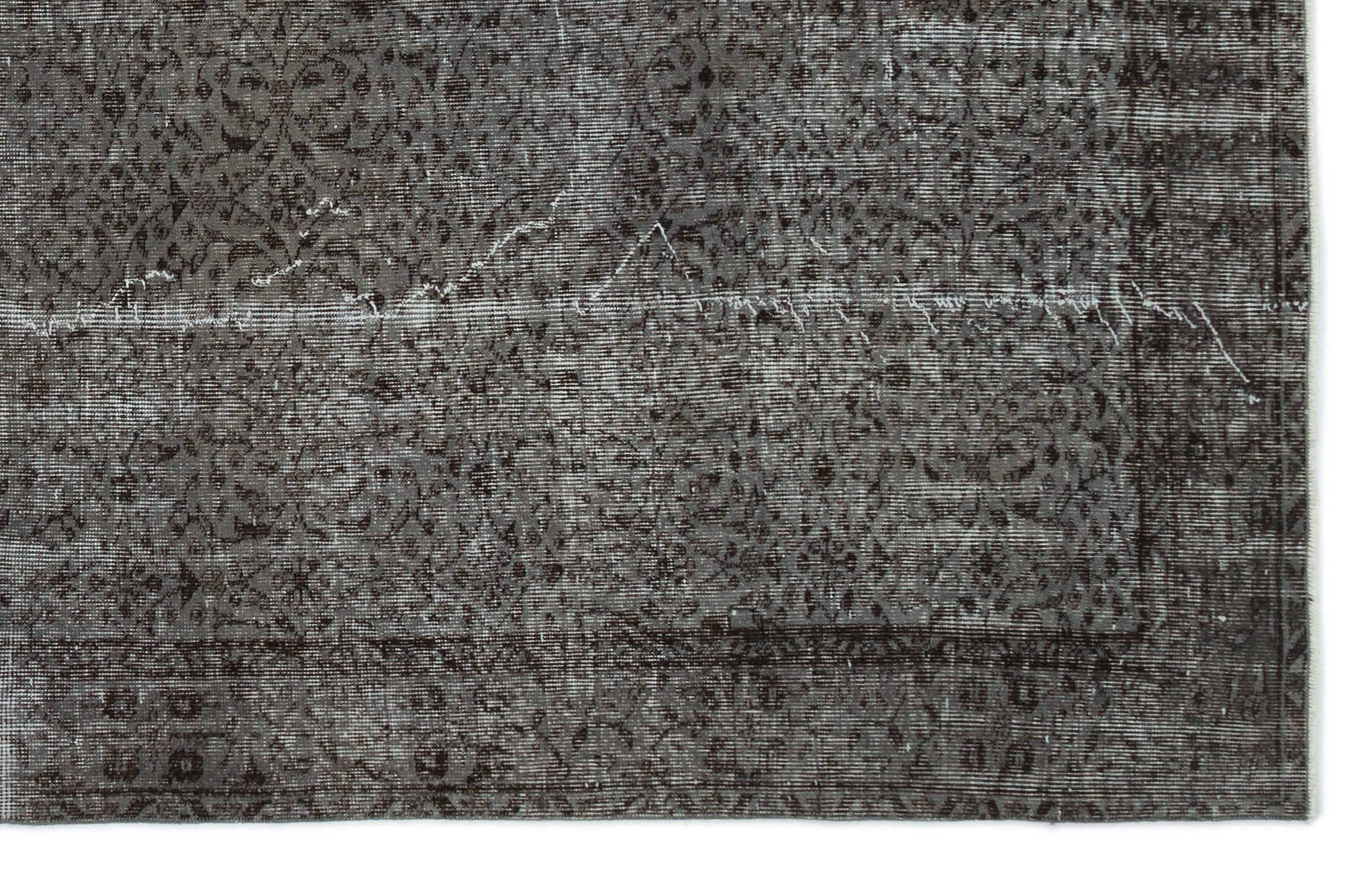 Gray Over Dyed Vintage Rug 6'0'' x 9'5'' ft 183 x 287 cm