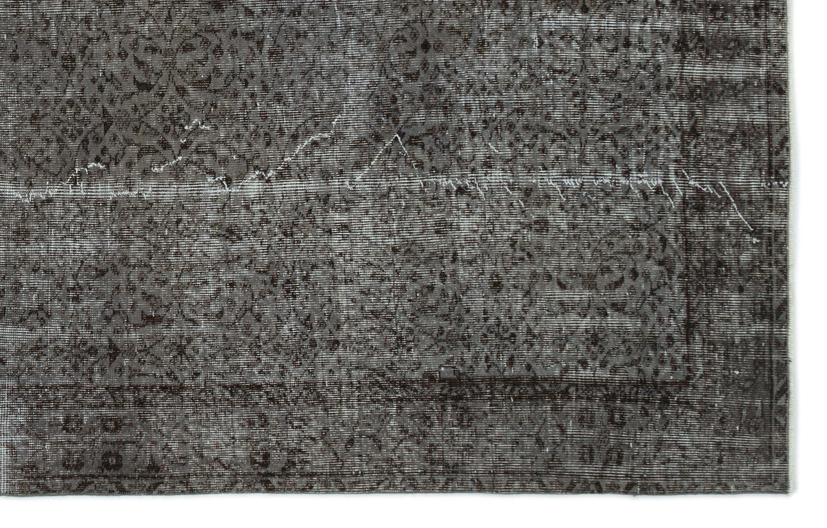 Gray Over Dyed Vintage Rug 6&#39;0&#39;&#39; x 9&#39;5&#39;&#39; ft 183 x 287 cm