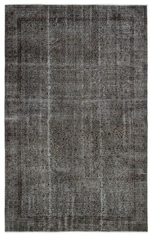Gray Over Dyed Vintage Rug 6'0'' x 9'5'' ft 183 x 287 cm