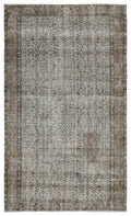 Gray Over Dyed Vintage Rug 5'3'' x 8'8'' ft 159 x 264 cm