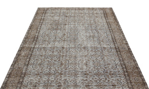 Gray Over Dyed Vintage Rug 5'3'' x 8'8'' ft 159 x 264 cm