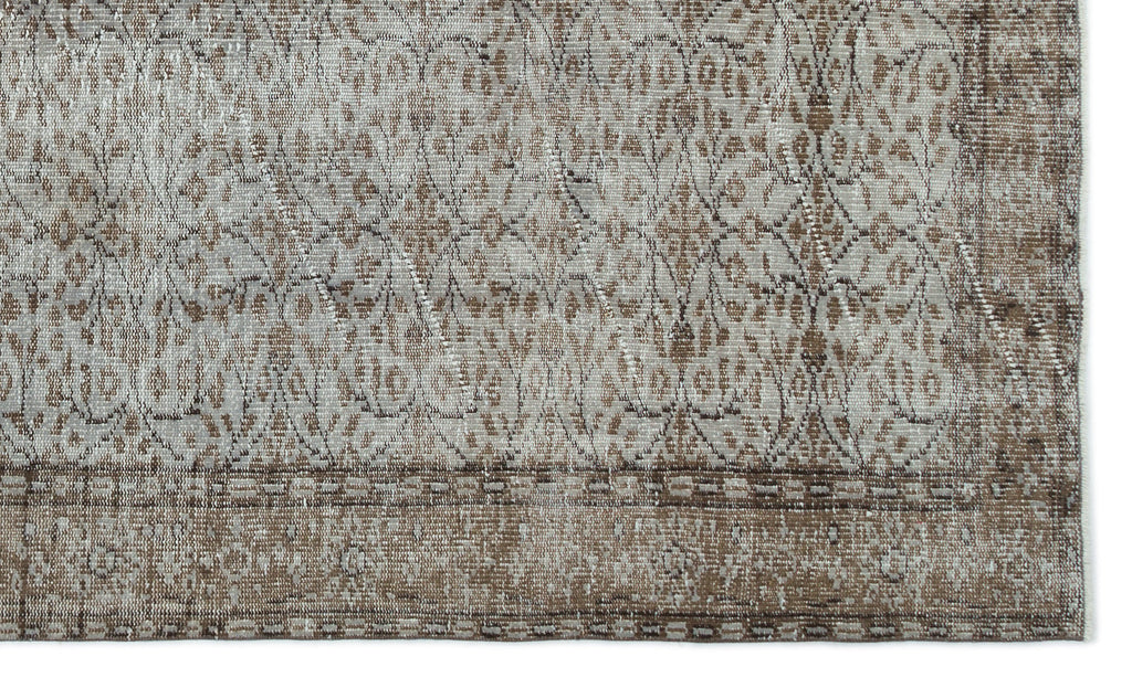 Gray Over Dyed Vintage Rug 5'3'' x 8'8'' ft 159 x 264 cm