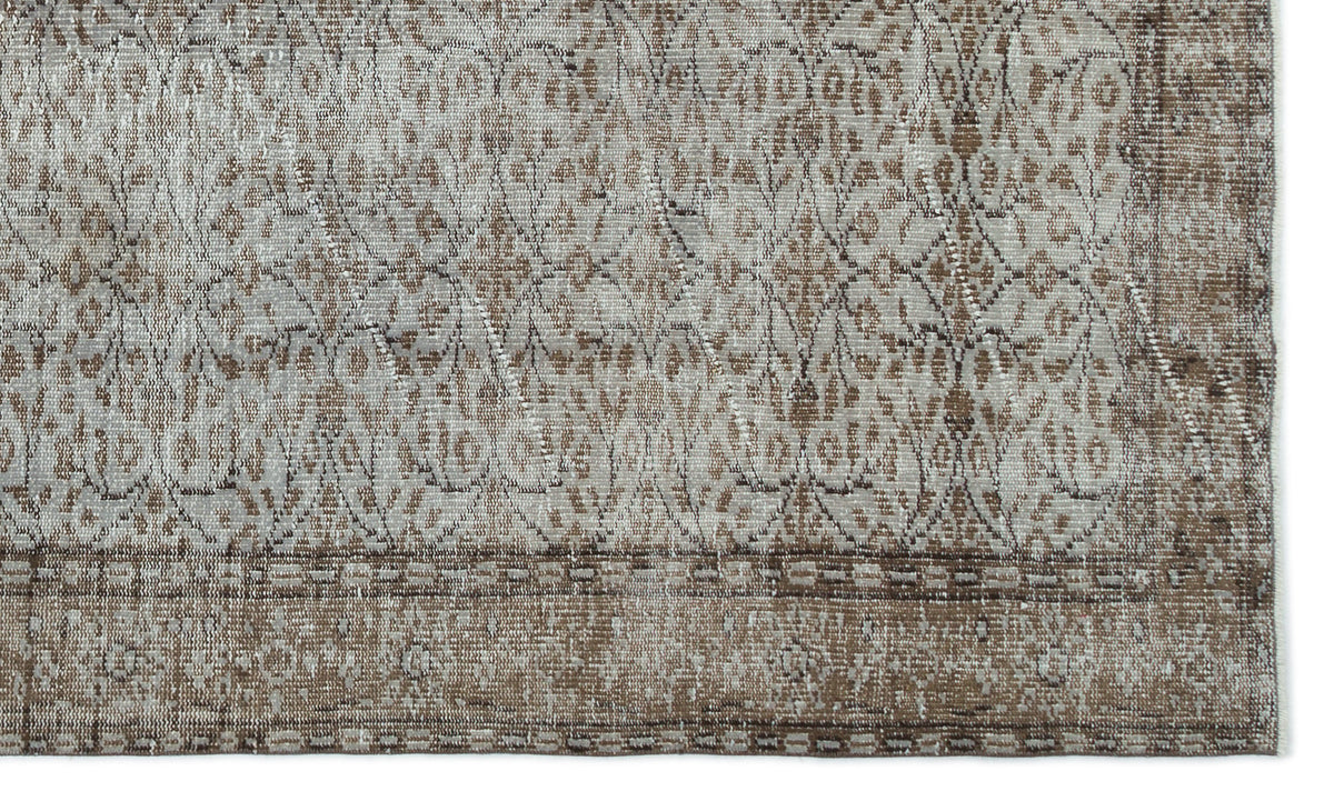 Gray Over Dyed Vintage Rug 5&#39;3&#39;&#39; x 8&#39;8&#39;&#39; ft 159 x 264 cm