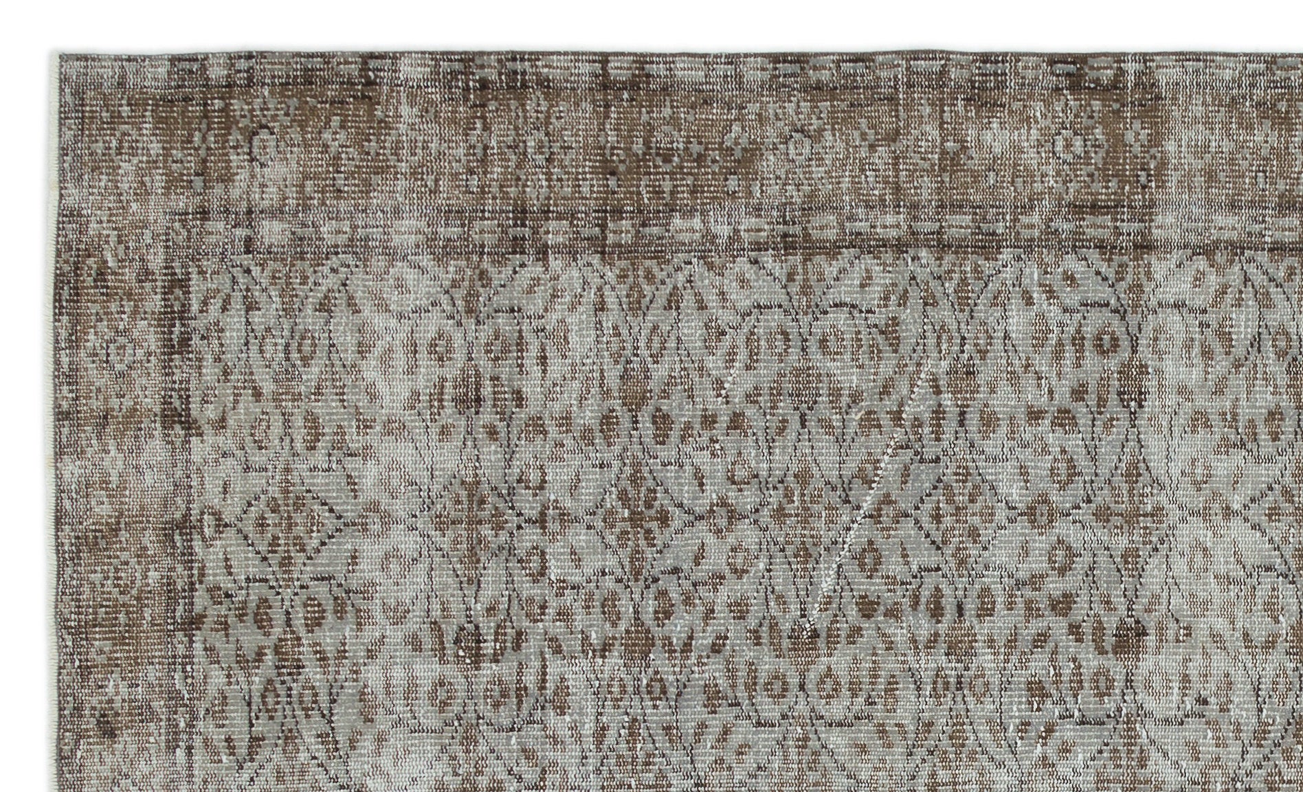 Gray Over Dyed Vintage Rug 5'3'' x 8'8'' ft 159 x 264 cm