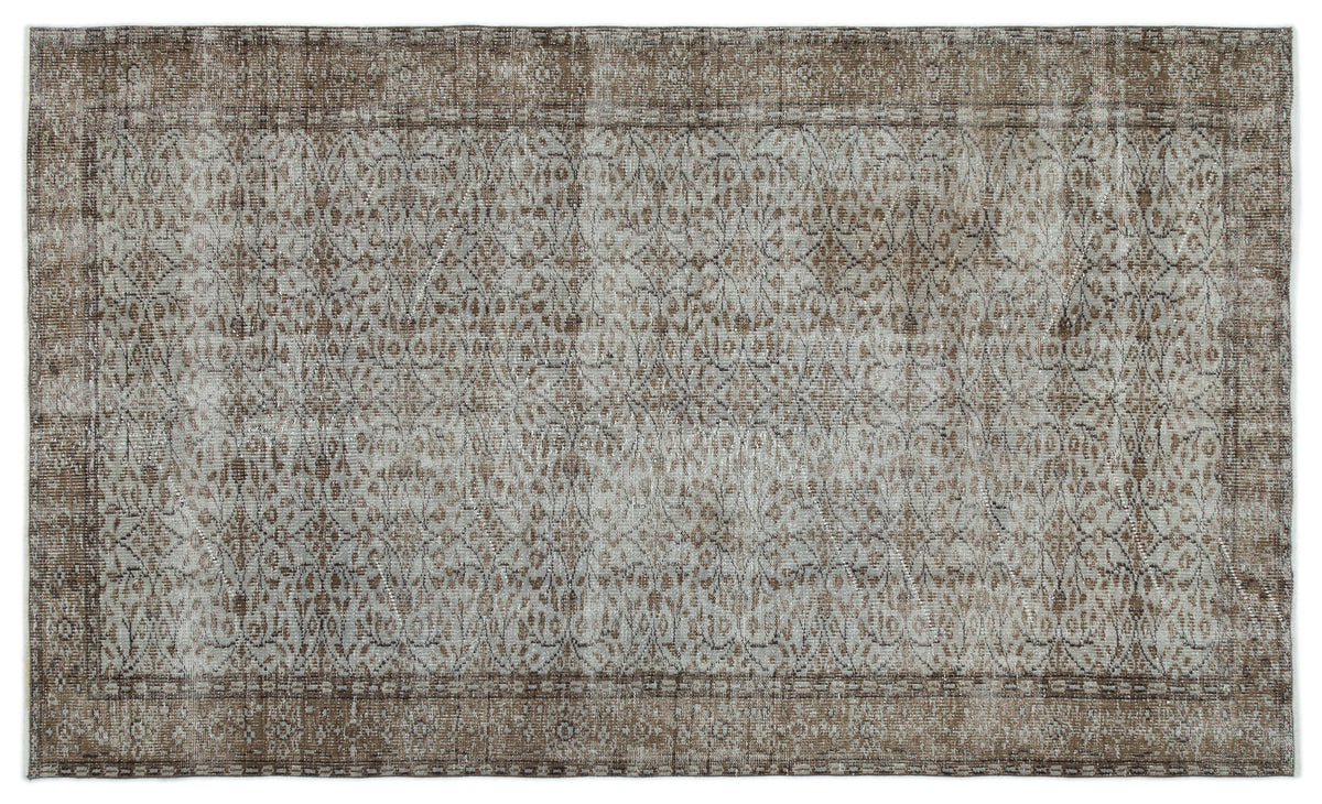Gray Over Dyed Vintage Rug 5&#39;3&#39;&#39; x 8&#39;8&#39;&#39; ft 159 x 264 cm