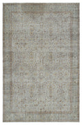 Gray Over Dyed Vintage Rug 6'1'' x 9'6'' ft 186 x 290 cm