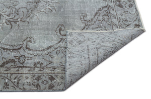 Gray Over Dyed Vintage Rug 5'3'' x 8'11'' ft 159 x 273 cm