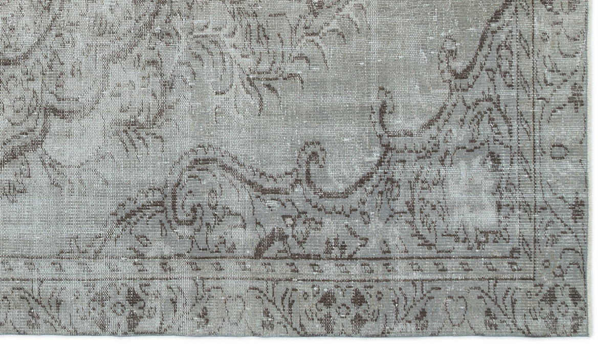 Gray Over Dyed Vintage Rug 5&#39;3&#39;&#39; x 8&#39;11&#39;&#39; ft 159 x 273 cm