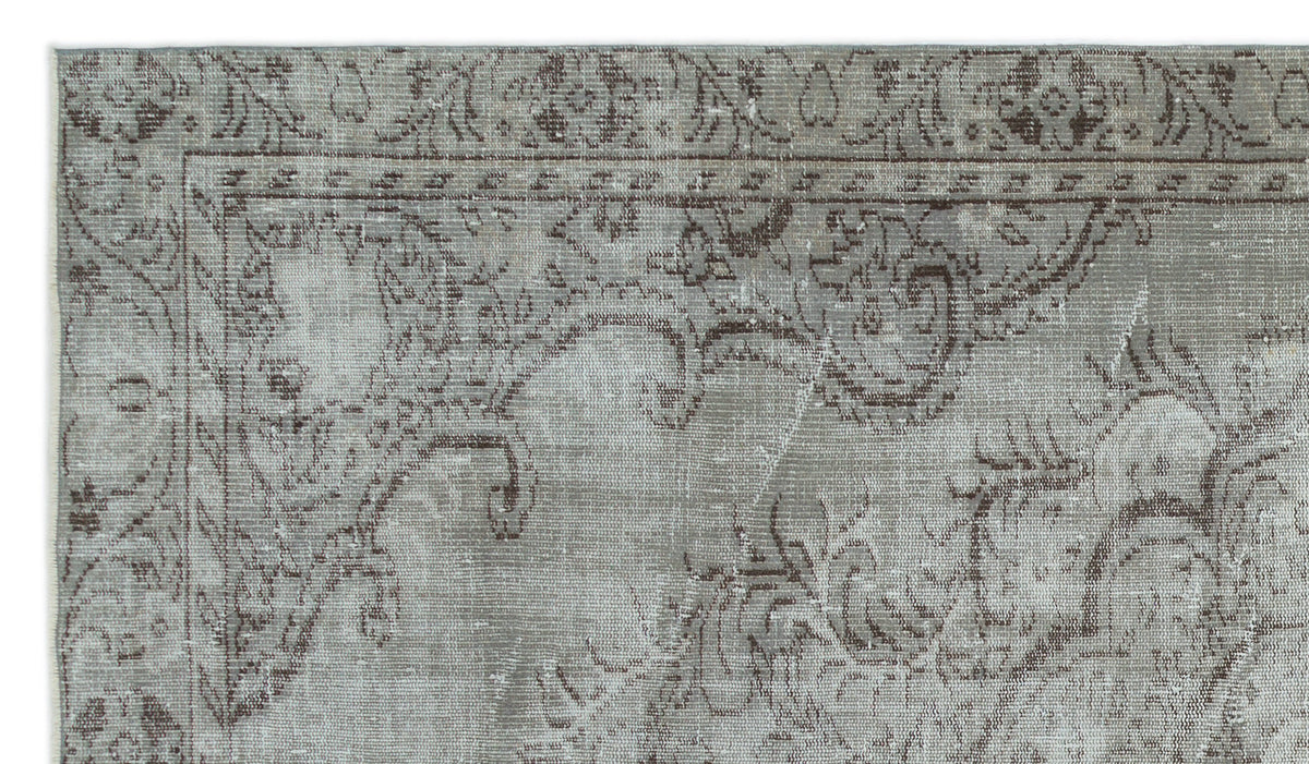Gray Over Dyed Vintage Rug 5&#39;3&#39;&#39; x 8&#39;11&#39;&#39; ft 159 x 273 cm