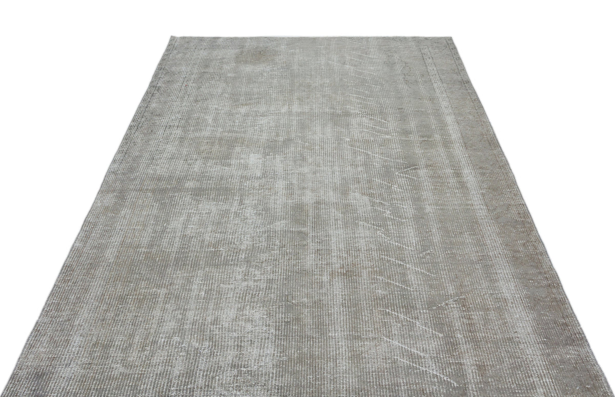 Gray Over Dyed Vintage Rug 5&#39;2&#39;&#39; x 8&#39;4&#39;&#39; ft 157 x 253 cm