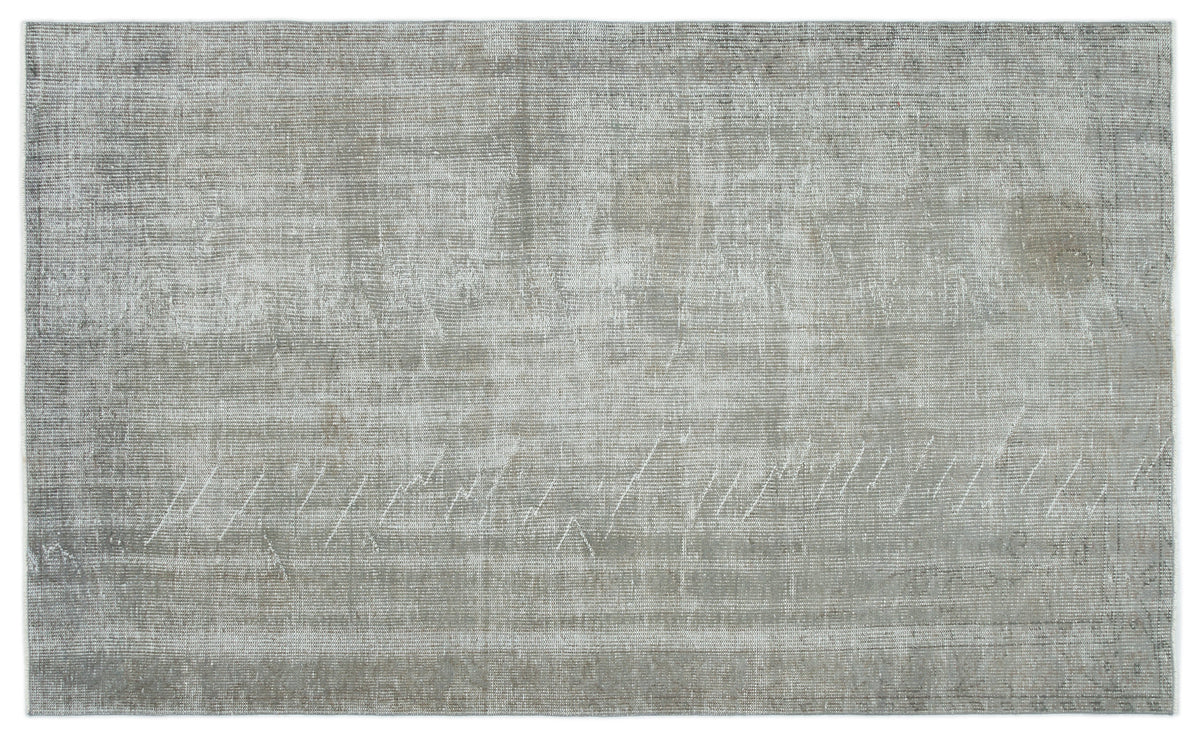 Gray Over Dyed Vintage Rug 5&#39;2&#39;&#39; x 8&#39;4&#39;&#39; ft 157 x 253 cm