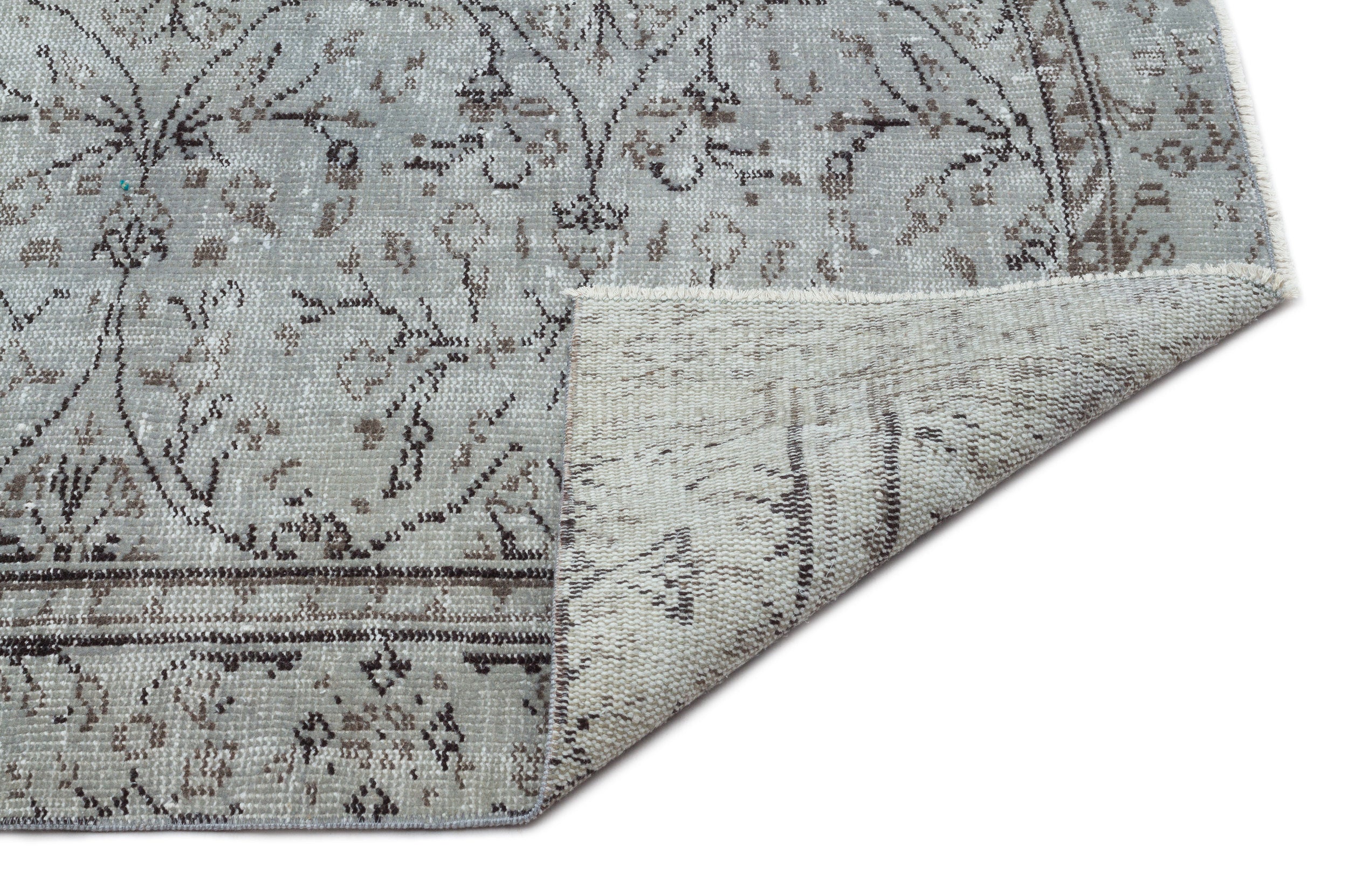Naturel Over Dyed Vintage Rug 5'7'' x 9'1'' ft 171 x 278 cm