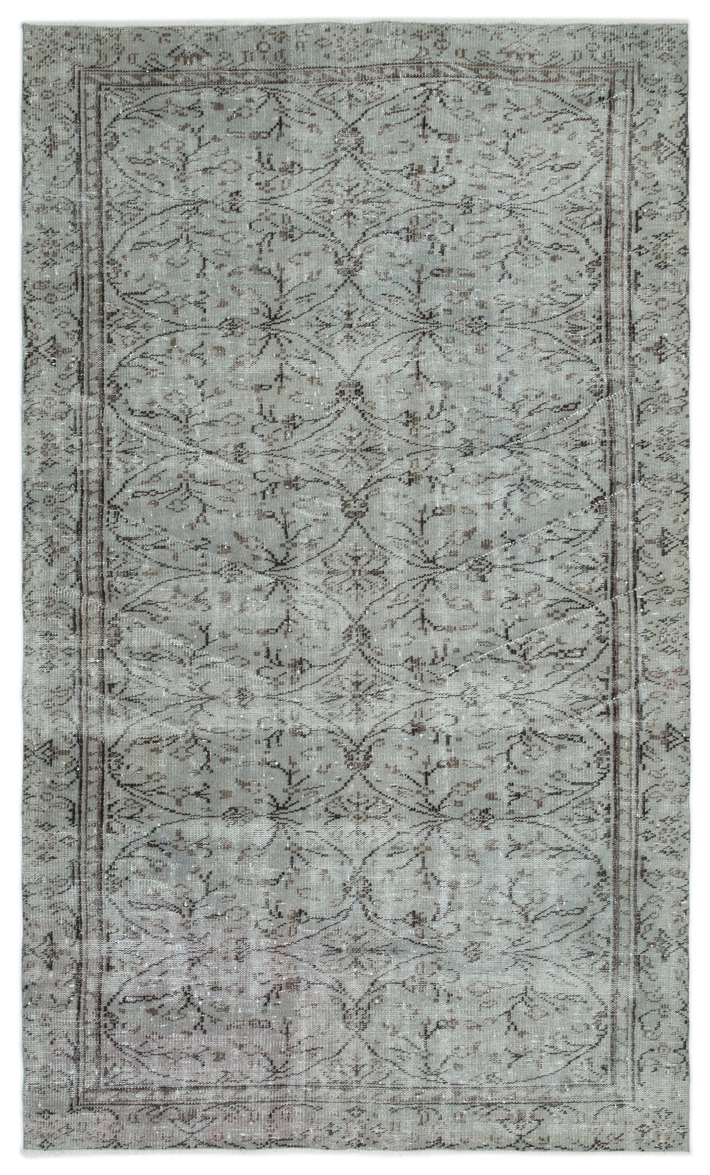 Naturel Over Dyed Vintage Rug 5'7'' x 9'1'' ft 171 x 278 cm
