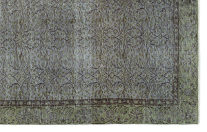 Gray Over Dyed Vintage Rug 6'2'' x 9'8'' ft 187 x 295 cm