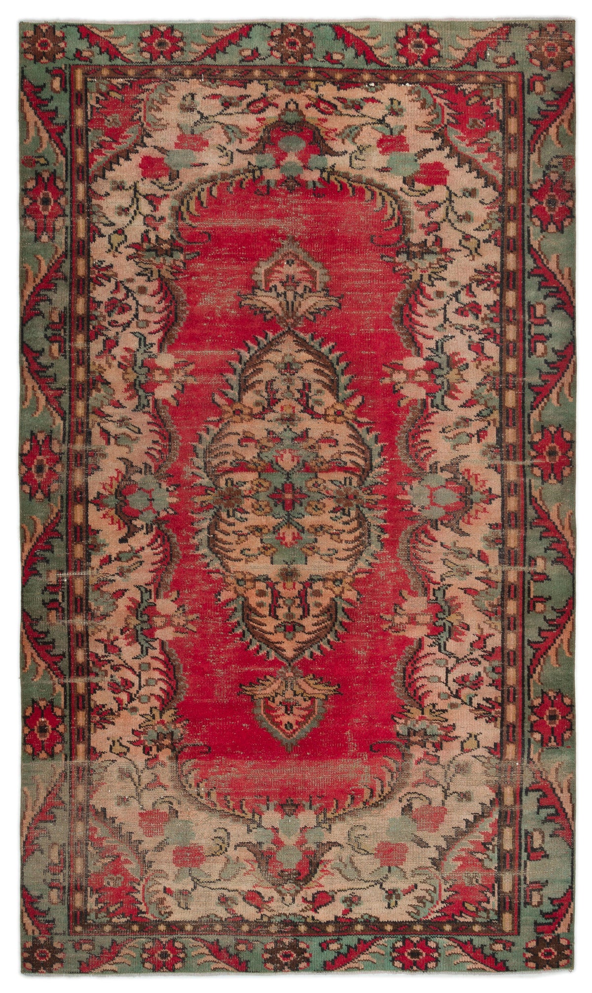 Naturel Over Dyed Vintage Rug 5&#39;6&#39;&#39; x 8&#39;10&#39;&#39; ft 167 x 270 cm