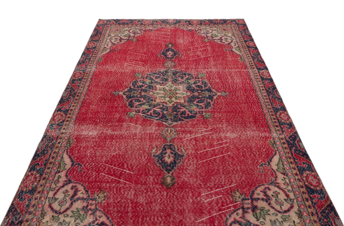 Naturel Over Dyed Vintage Rug 5&#39;6&#39;&#39; x 9&#39;12&#39;&#39; ft 167 x 304 cm