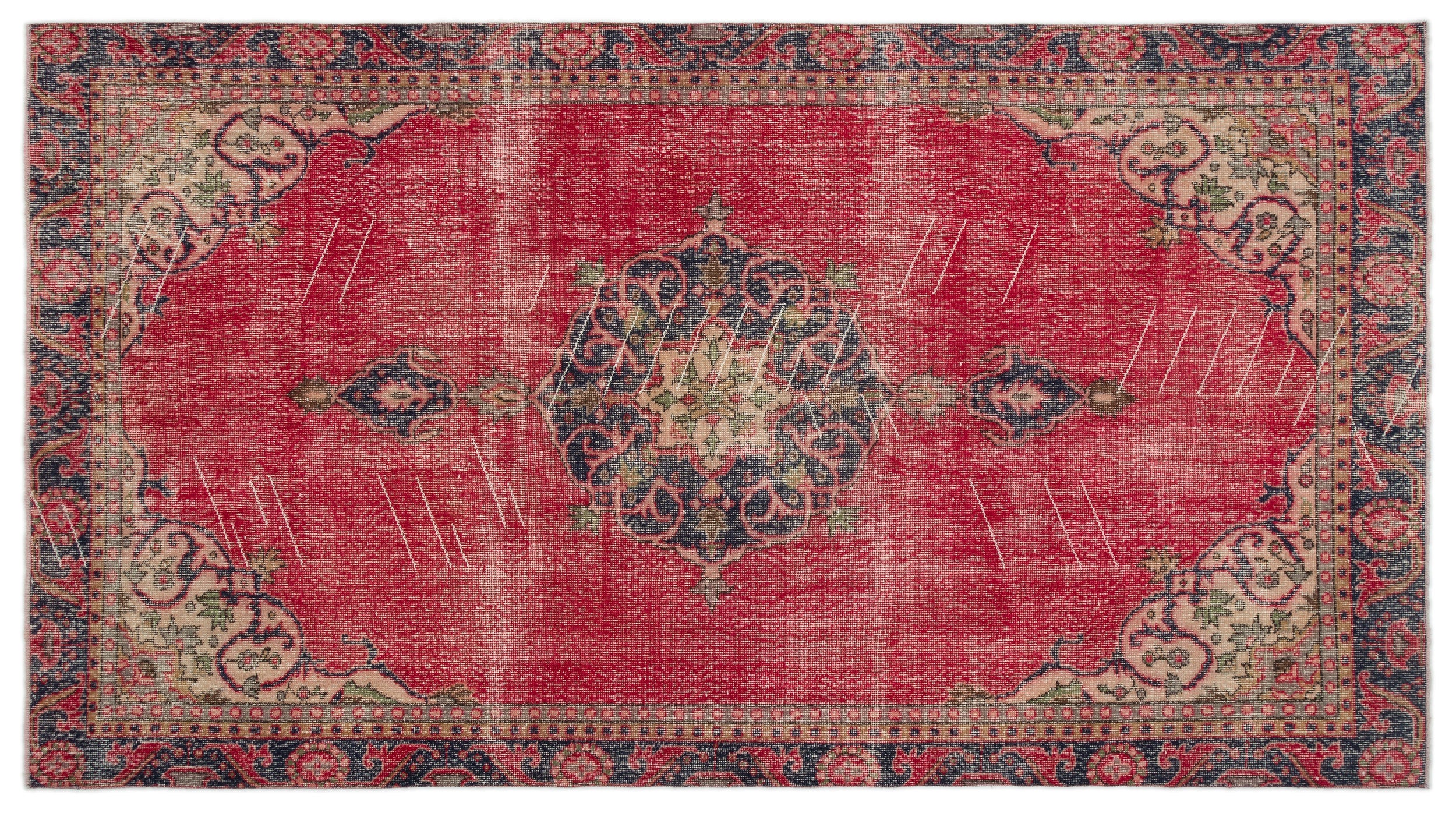 Naturel Over Dyed Vintage Rug 5'6'' x 9'12'' ft 167 x 304 cm
