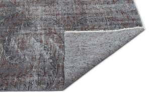 Gray Over Dyed Vintage Rug 5'1'' x 9'5'' ft 154 x 286 cm
