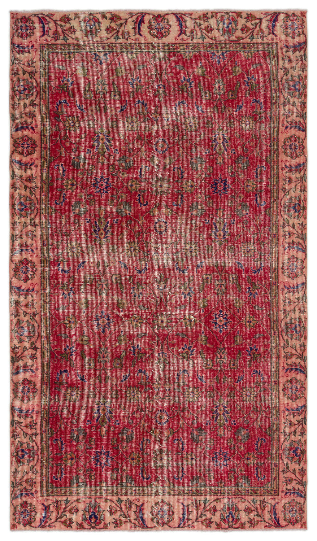 Naturel Over Dyed Vintage Rug 5'1'' x 8'10'' ft 155 x 270 cm