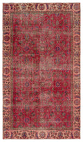 Naturel Over Dyed Vintage Rug 5'1'' x 8'10'' ft 155 x 270 cm