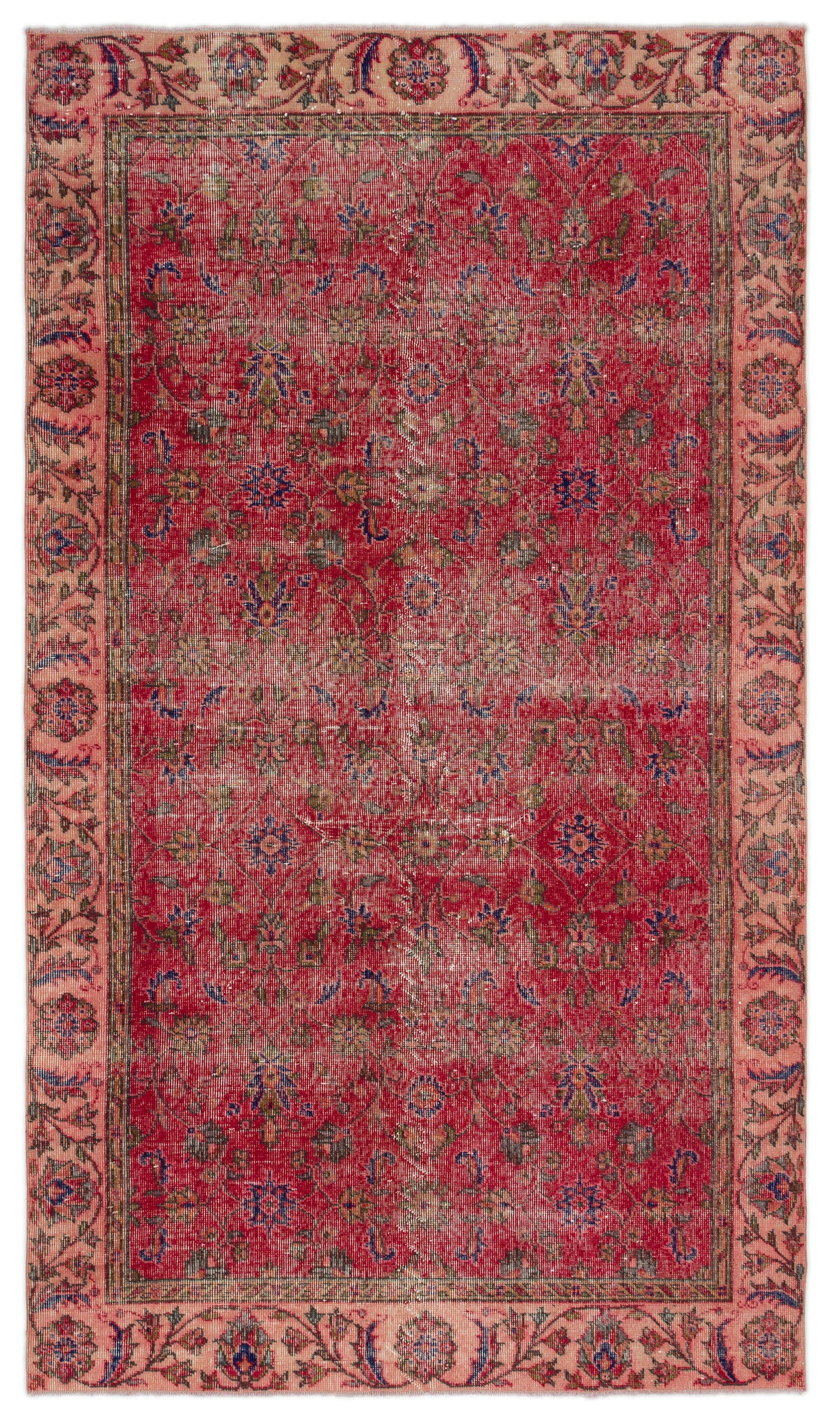 Naturel Over Dyed Vintage Rug 5&#39;1&#39;&#39; x 8&#39;10&#39;&#39; ft 155 x 270 cm