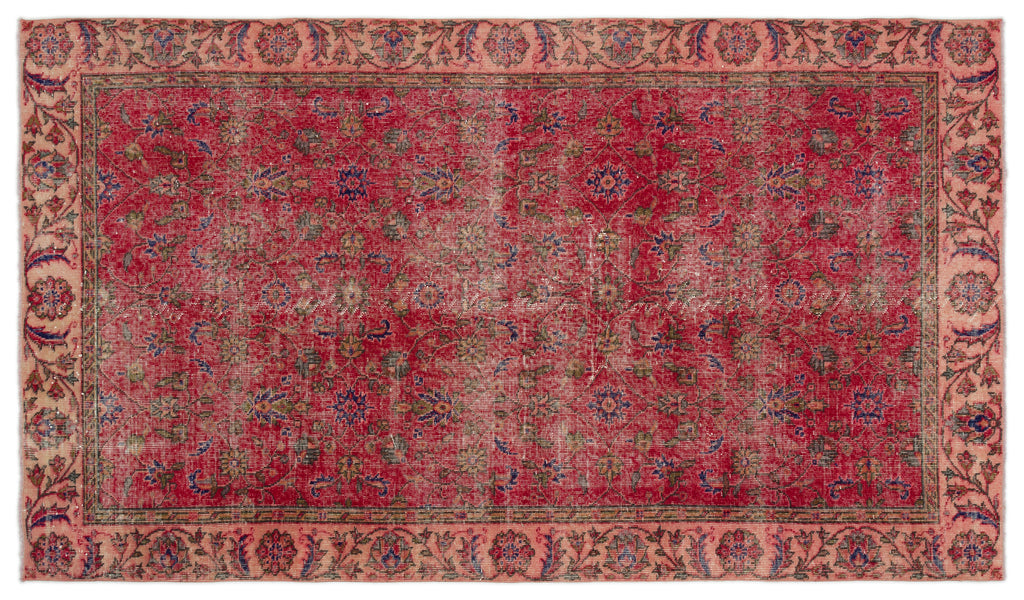 Naturel Over Dyed Vintage Rug 5'1'' x 8'10'' ft 155 x 270 cm