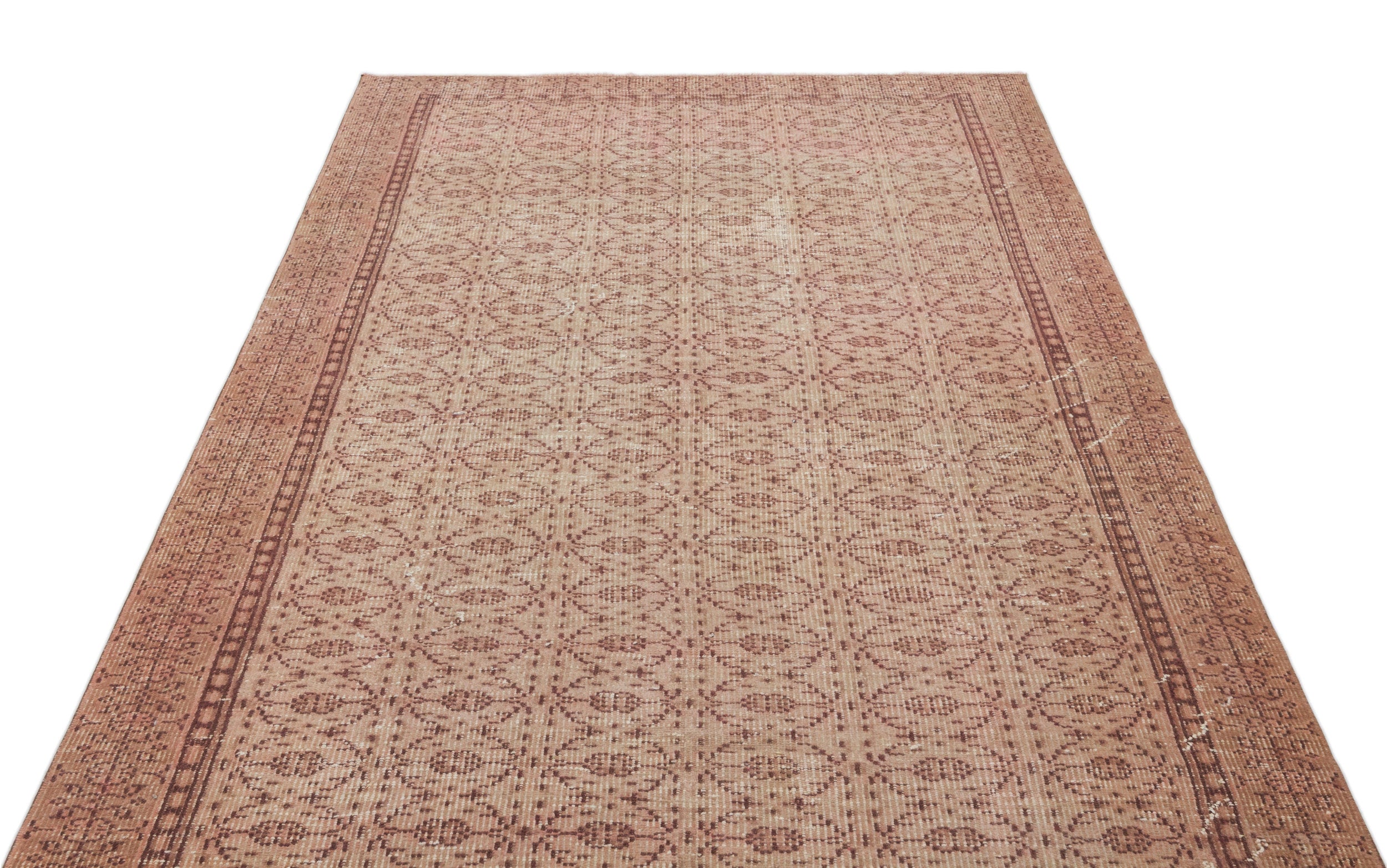Beige Over Dyed Vintage Rug 4'10'' x 8'8'' ft 148 x 263 cm