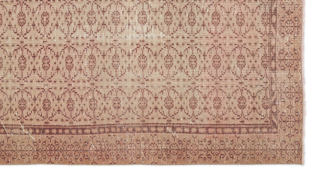 Beige Over Dyed Vintage Rug 4&#39;10&#39;&#39; x 8&#39;8&#39;&#39; ft 148 x 263 cm