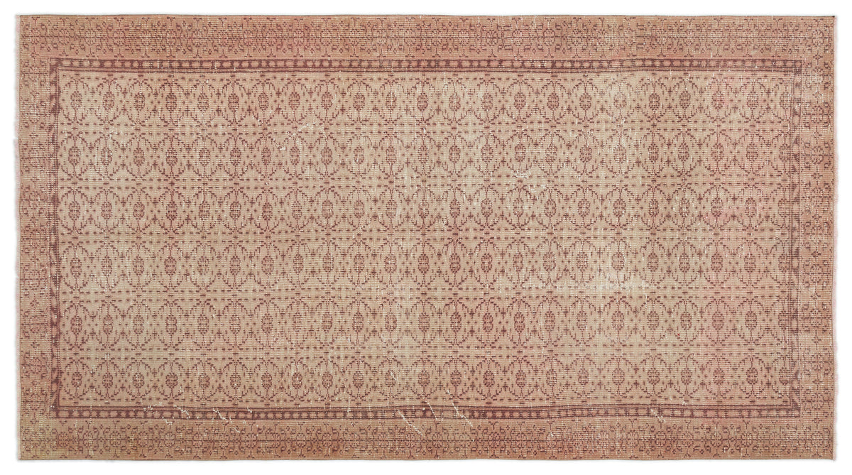 Beige Over Dyed Vintage Rug 4&#39;10&#39;&#39; x 8&#39;8&#39;&#39; ft 148 x 263 cm