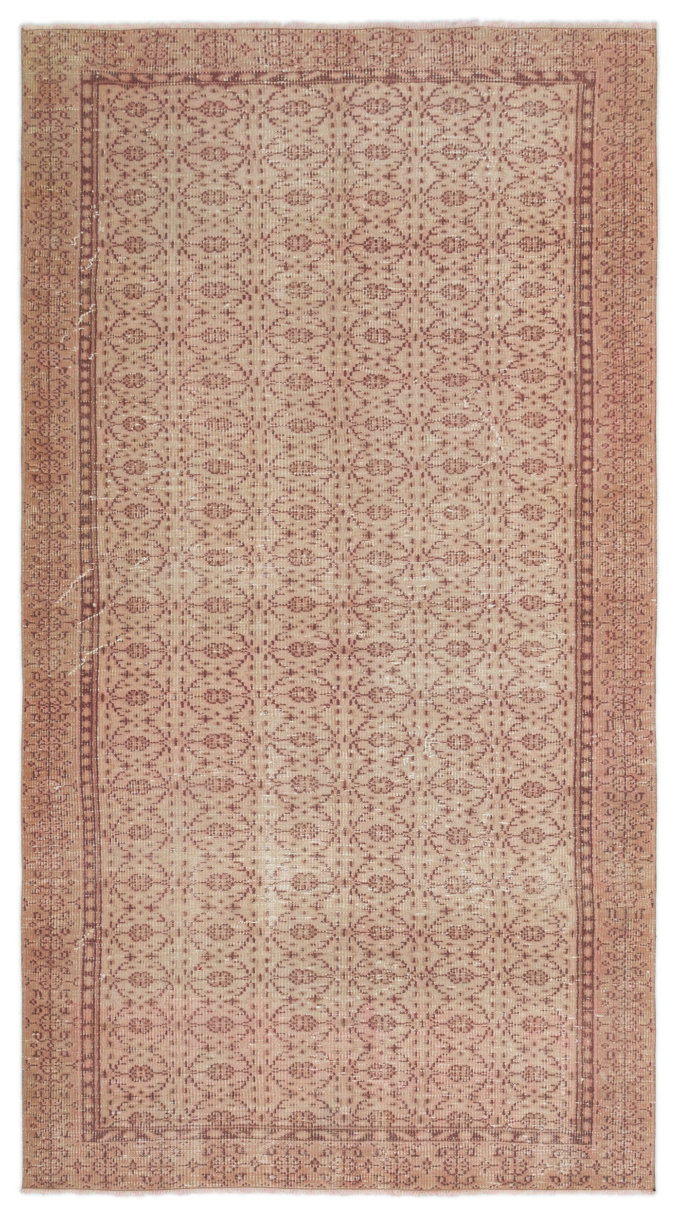 Beige Over Dyed Vintage Rug 4'10'' x 8'8'' ft 148 x 263 cm