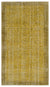 Yellow Over Dyed Vintage Rug 4'12'' x 8'9'' ft 152 x 266 cm